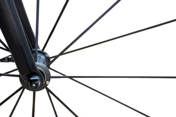 bicycle wheel isolated on white background