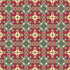 Vintage vector seamless flower pattern