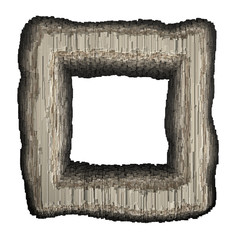 Square in the form industrial metal 3D