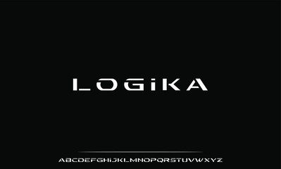 logika, the clean futuristic font alphabet typeface vector typeset