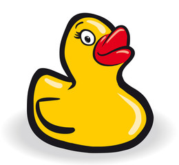 Badeente / Quietscheentchen / Comic / Vektor