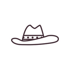 american hat line style icon vector design