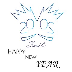 2020 number New Year design template for calendar, invitations, greeting cards, posters and banners. Vector illustration