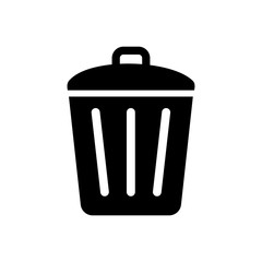 trash can icon design, flat style icon collection