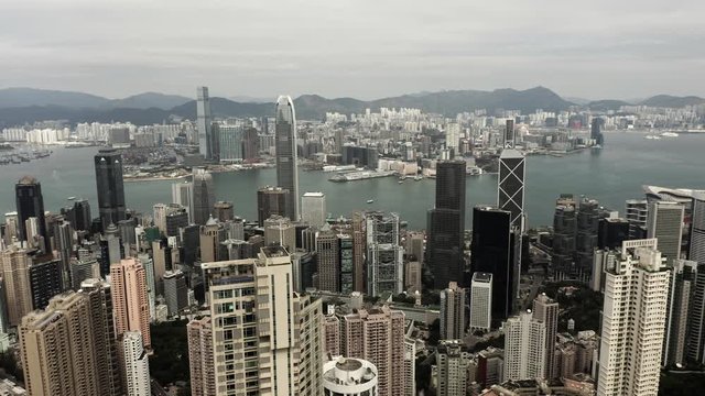 Hong Kong aerial footage with drone