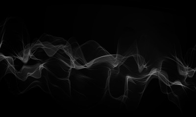 Smoke variations on a black background. Puff of smoke on black