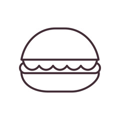 Isolated hamburger food line style icon vector design