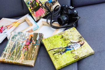 square photo canvas at home, decoration, interior,