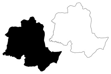 Potaro-Siparuni Region (Administrative Regions of Guyana, Co-operative Republic of Guyana) map vector illustration, scribble sketch Potaro Siparuni map..
