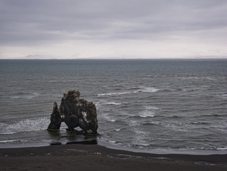 Der Hvitserkur Basaltfelsen an der Küste Islands