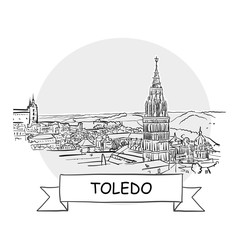 Toledo hand-drawn urban vector sign