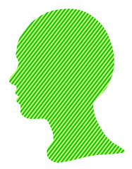 Silhouette of human head, vector illustration