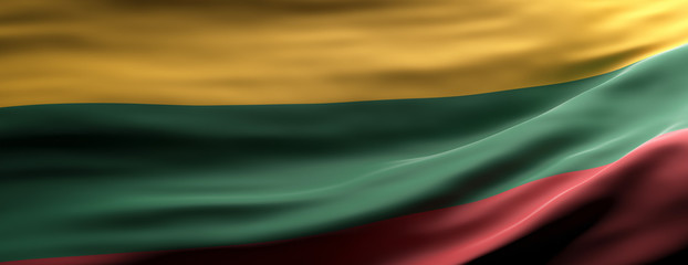 Lithuania National Flag Waving Texture