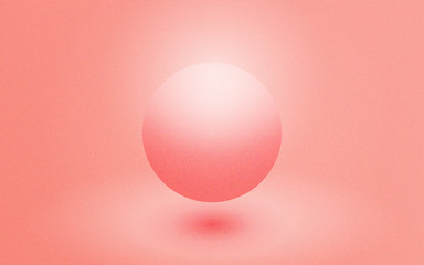 background illustration of a bouncing and floating ball in pink