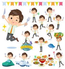 school boy pale green shirt summer_food festival