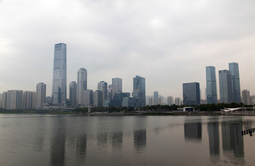 Fototapeta na wymiar Shenzhen city Nanshan district with skyscrapers
