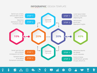 Project Management Infographic Template Design - Vector Illustration