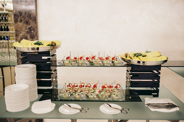 buffet with snacks on the event