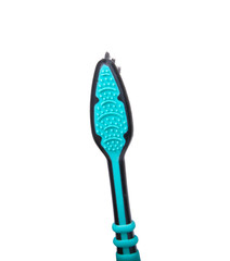 Black blue toothbrush isolated on the white