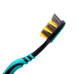 Black blue toothbrush isolated on the white