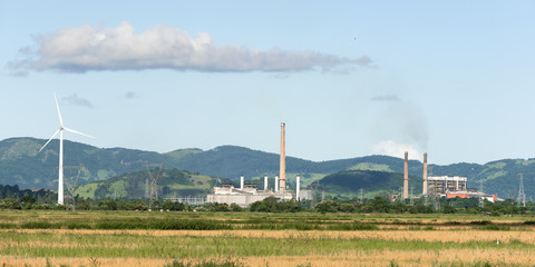 contrast of clean energy and dirty energy