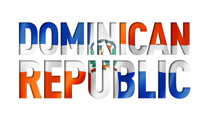 Dominican Republic flag text font