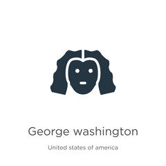George washington icon vector. Trendy flat george washington icon from united states collection isolated on white background. Vector illustration can be used for web and mobile graphic design, logo,
