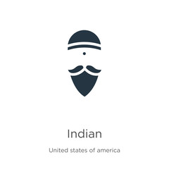 Indian icon vector. Trendy flat indian icon from united states collection isolated on white background. Vector illustration can be used for web and mobile graphic design, logo, eps10