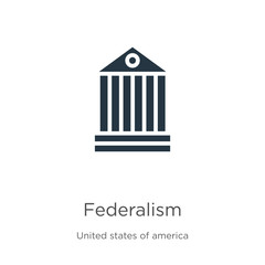 Federalism icon vector. Trendy flat federalism icon from united states of america collection isolated on white background. Vector illustration can be used for web and mobile graphic design, logo,