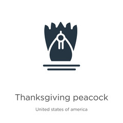 Thanksgiving peacock icon vector. Trendy flat thanksgiving peacock icon from united states of america collection isolated on white background. Vector illustration can be used for web and mobile