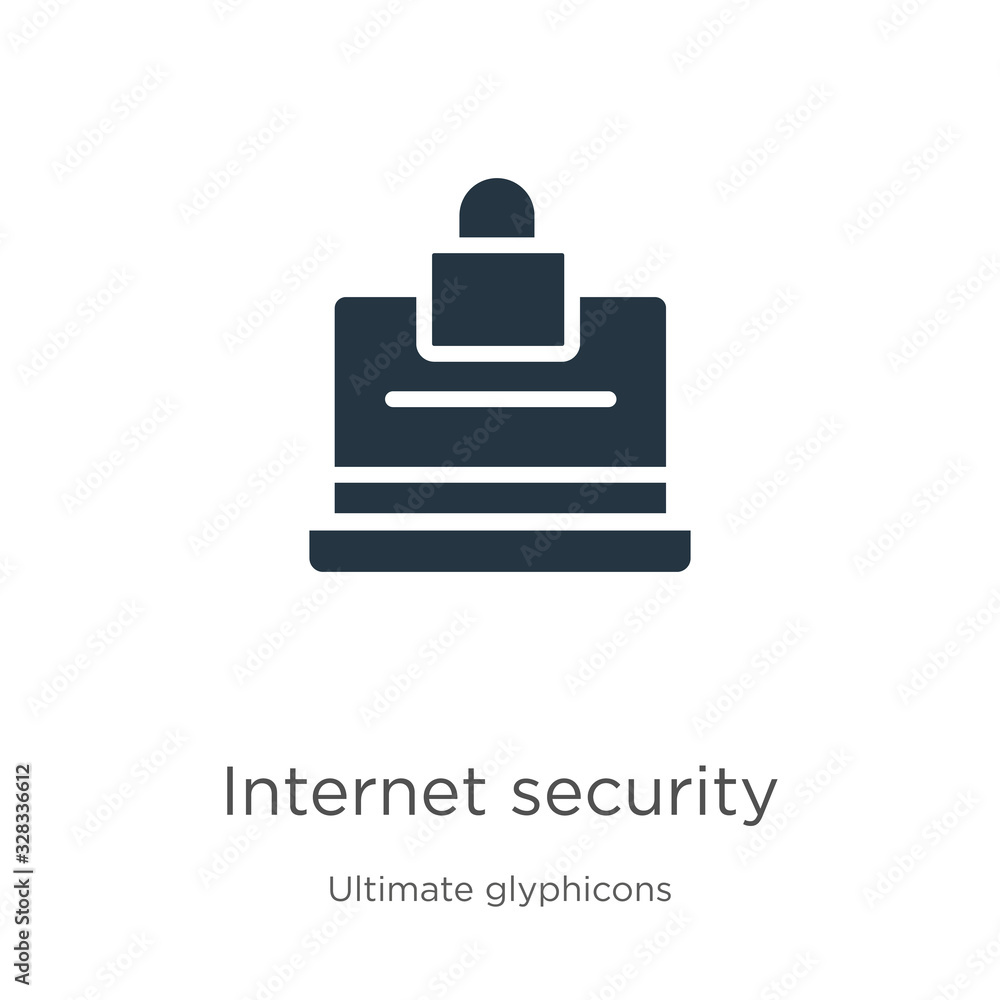 Poster internet security icon vector. trendy flat internet security icon from ultimate glyphicons collectio