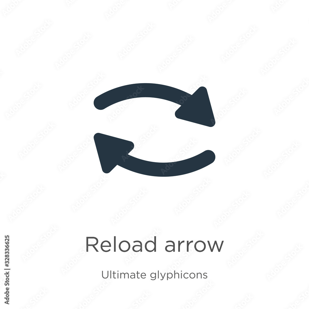Poster reload arrow icon vector. trendy flat reload arrow icon from ultimate glyphicons collection isolated