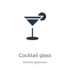 Cocktail glass icon vector. Trendy flat cocktail glass icon from ultimate glyphicons collection isolated on white background. Vector illustration can be used for web and mobile graphic design, logo,