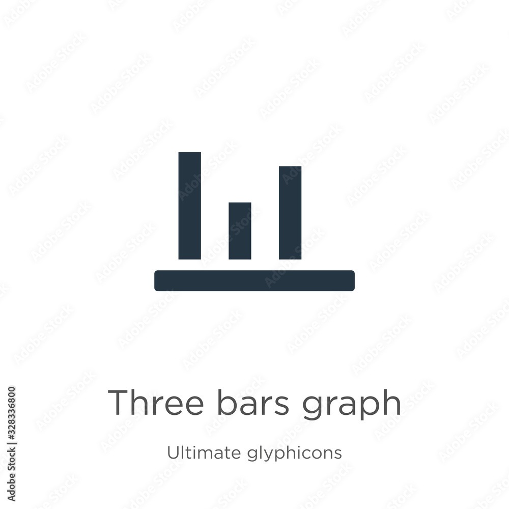 Poster three bars graph icon vector. trendy flat three bars graph icon from ultimate glyphicons collection 