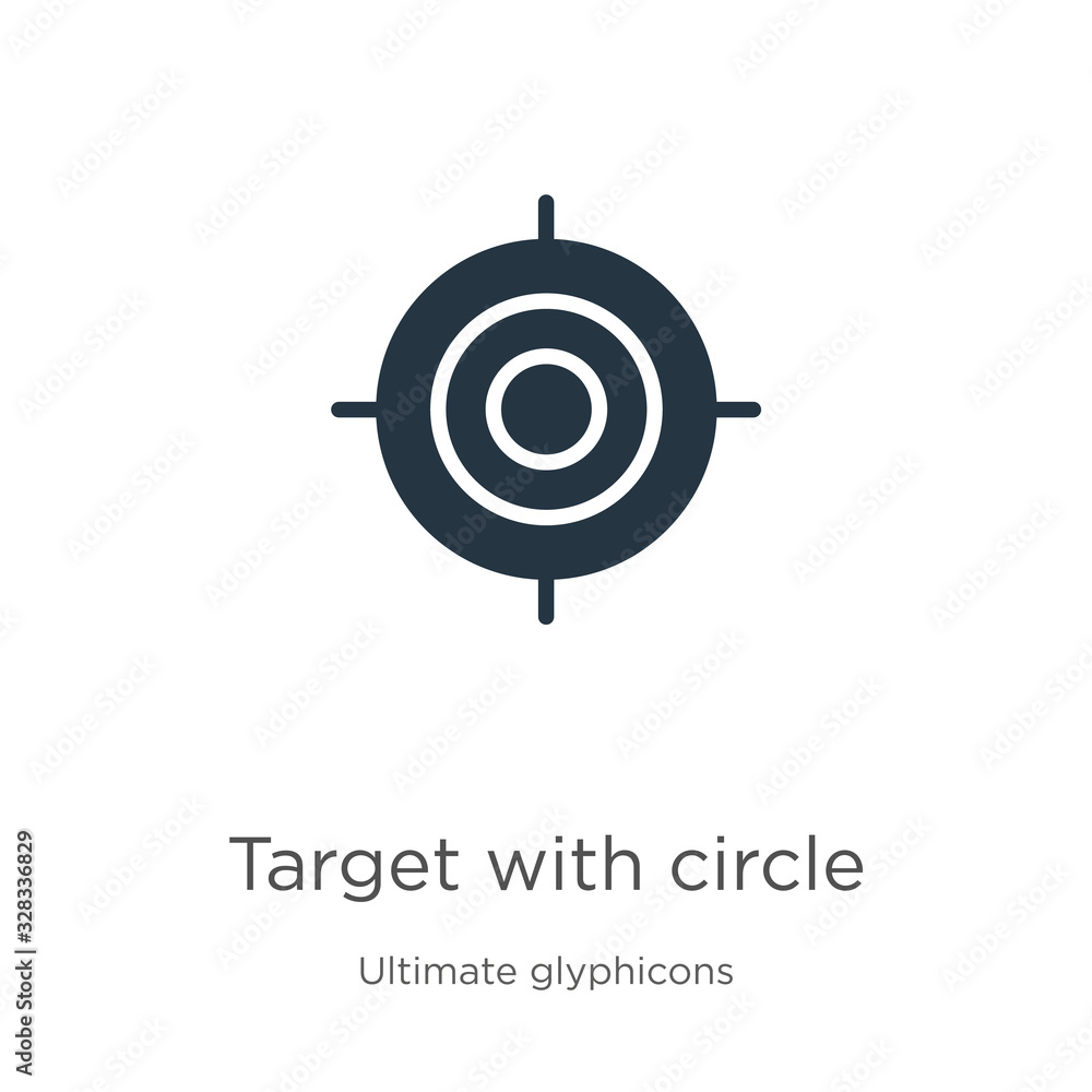 Aufkleber target with circle icon vector. trendy flat target with circle icon from ultimate glyphicons collect