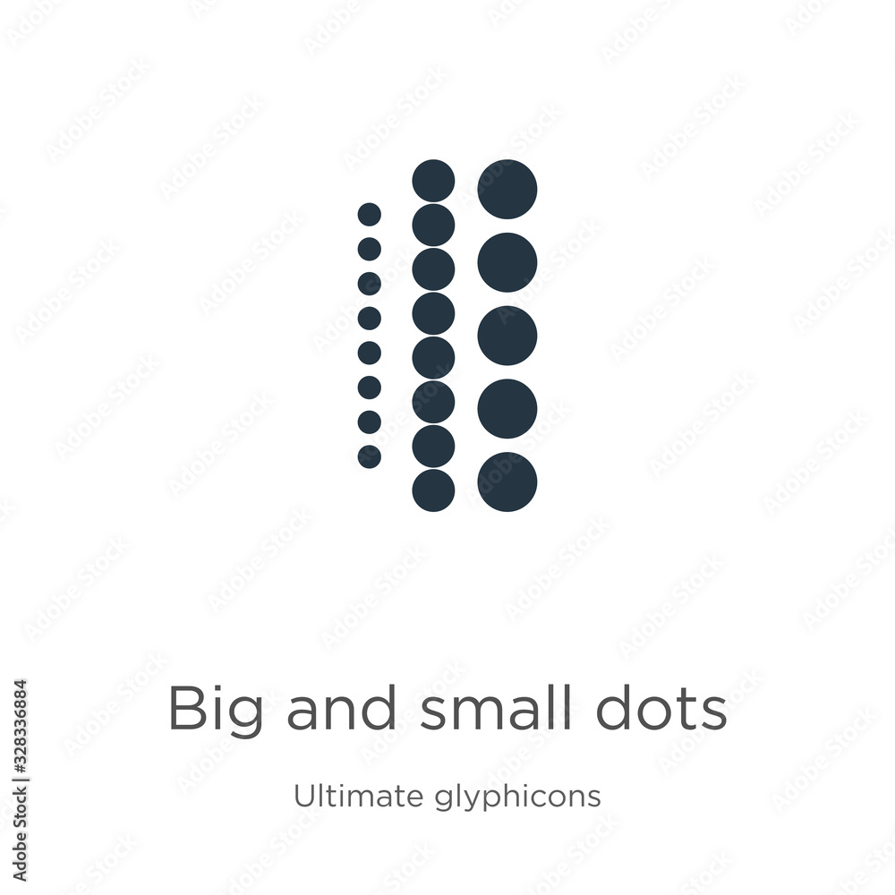 Poster big and small dots icon vector. trendy flat big and small dots icon from ultimate glyphicons collect