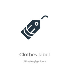 Clothes label icon vector. Trendy flat clothes label icon from ultimate glyphicons collection isolated on white background. Vector illustration can be used for web and mobile graphic design, logo,