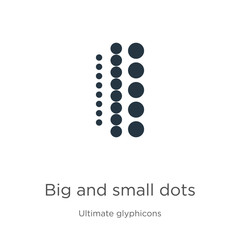 Big and small dots icon vector. Trendy flat big and small dots icon from ultimate glyphicons collection isolated on white background. Vector illustration can be used for web and mobile graphic design,
