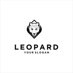 leopard head, logo Vector illustration