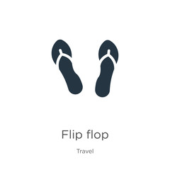 Flip flop icon vector. Trendy flat flip flop icon from travel collection isolated on white background. Vector illustration can be used for web and mobile graphic design, logo, eps10