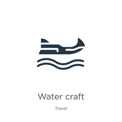 Water craft icon vector. Trendy flat water craft icon from travel collection isolated on white background. Vector illustration can be used for web and mobile graphic design, logo, eps10