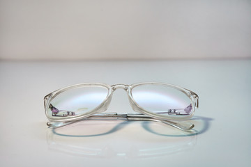 Fototapeta na wymiar glasses on white background