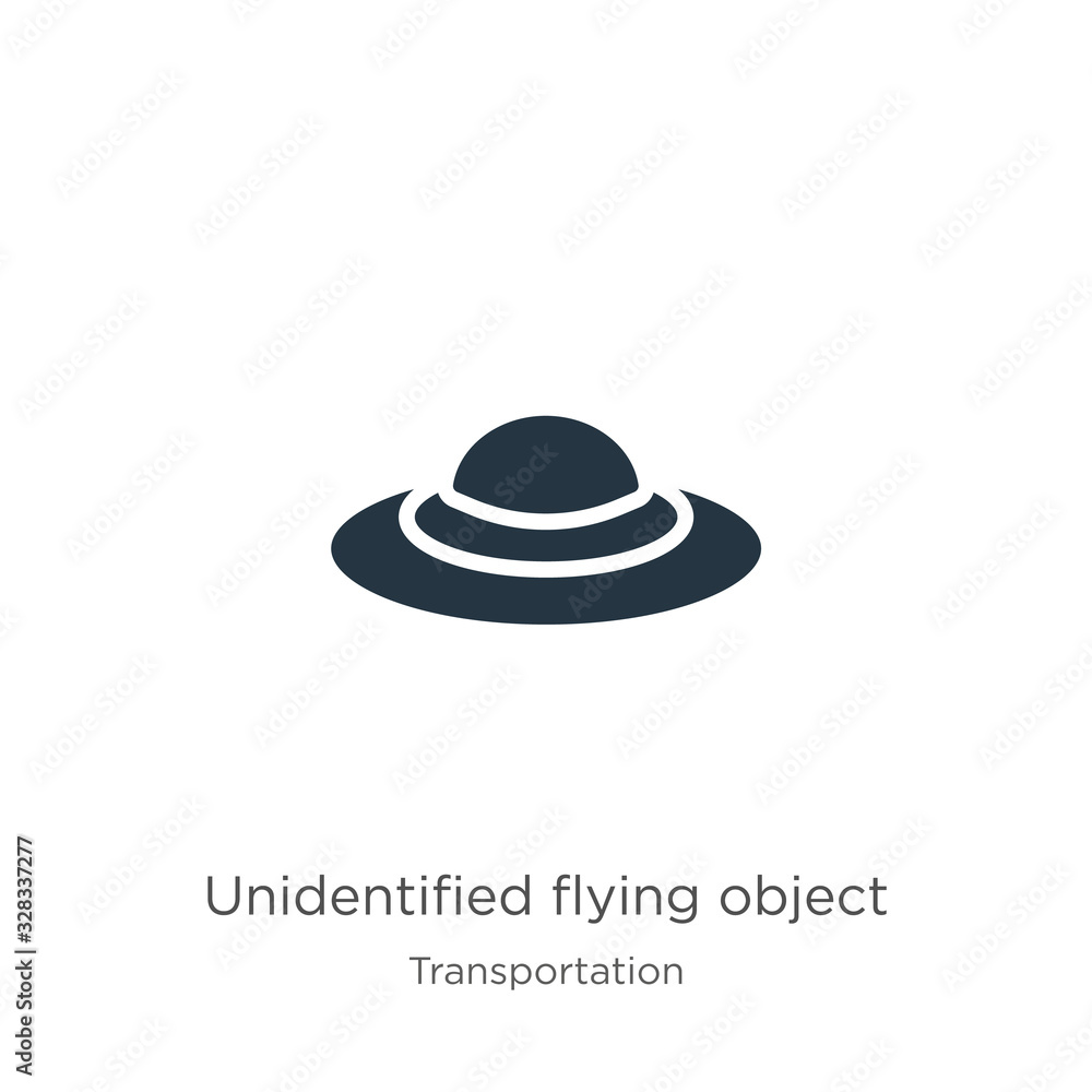 Poster unidentified flying object icon vector. trendy flat unidentified flying object icon from transport a
