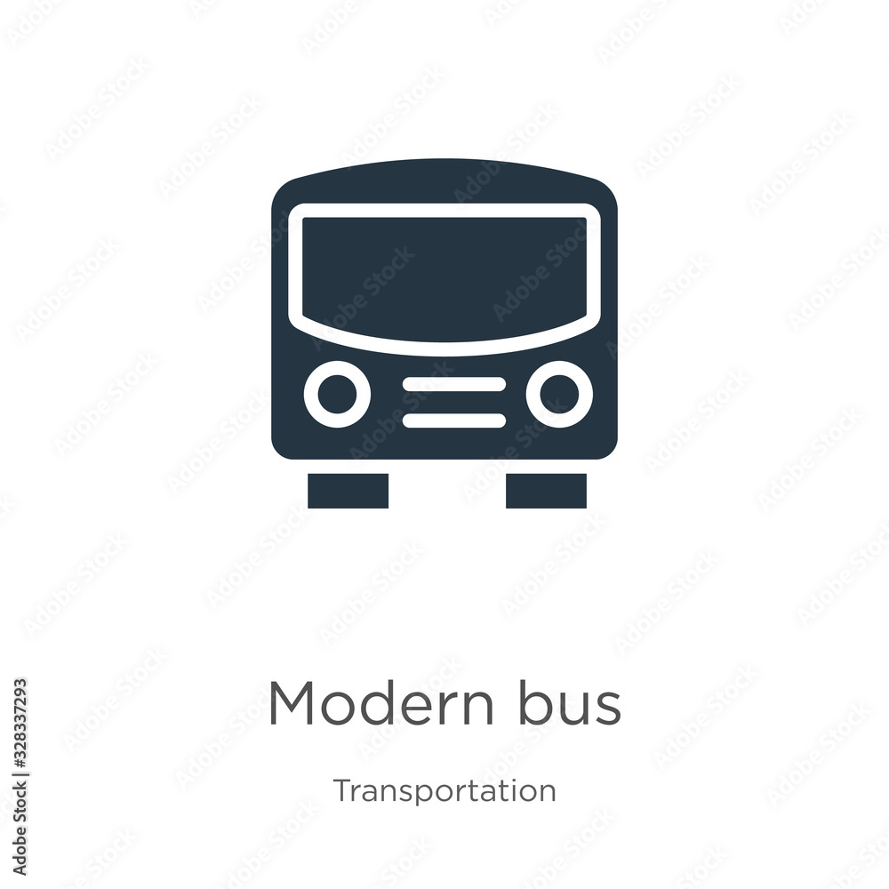 Poster modern bus icon vector. trendy flat modern bus icon from transport aytan collection isolated on whit
