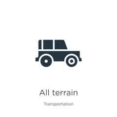 All terrain icon vector. Trendy flat all terrain icon from transport aytan collection isolated on white background. Vector illustration can be used for web and mobile graphic design, logo, eps10
