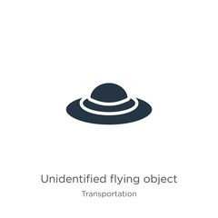 Unidentified flying object icon vector. Trendy flat unidentified flying object icon from transport aytan collection isolated on white background. Vector illustration can be used for web and mobile