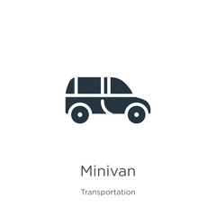 Minivan icon vector. Trendy flat minivan icon from transportation collection isolated on white background. Vector illustration can be used for web and mobile graphic design, logo, eps10