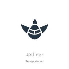 Jetliner icon vector. Trendy flat jetliner icon from transportation collection isolated on white background. Vector illustration can be used for web and mobile graphic design, logo, eps10