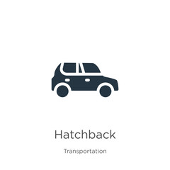Hatchback icon vector. Trendy flat hatchback icon from transportation collection isolated on white background. Vector illustration can be used for web and mobile graphic design, logo, eps10