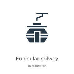 Funicular railway icon vector. Trendy flat funicular railway icon from transportation collection isolated on white background. Vector illustration can be used for web and mobile graphic design, logo,